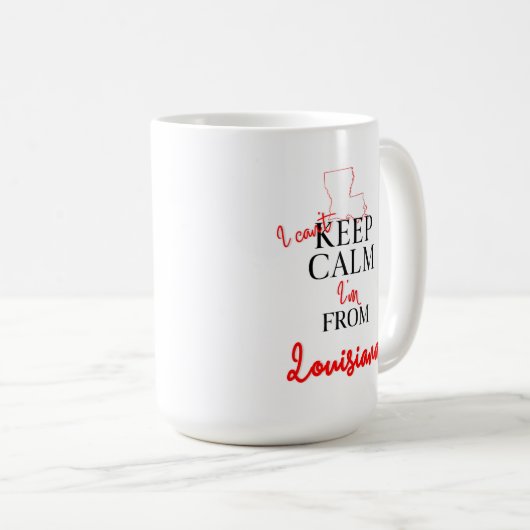 Ik kan Calm niet houden, ik ben van Louisiana. Koffiemok (Voorkant rechts)