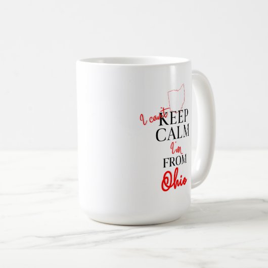 Ik kan Calm niet houden, ik ben van Ohio. Koffiemok (Voorkant rechts)