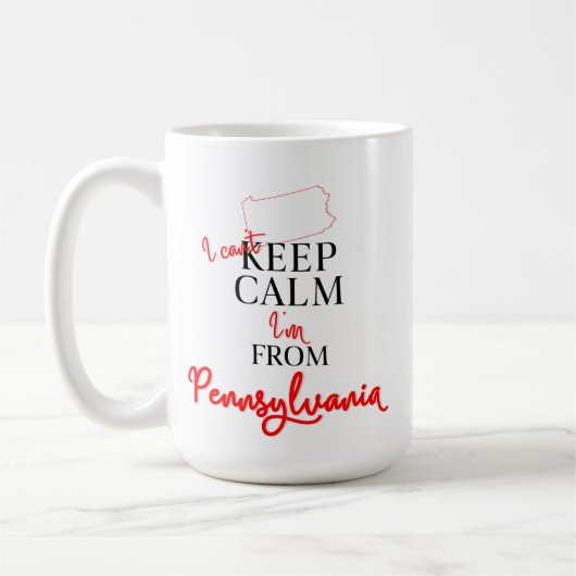Ik kan Calm niet houden, ik kom uit Pennsylvania Koffiemok (Links)