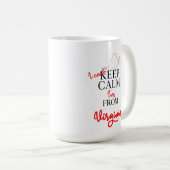 Ik kan Calm niet uit Virginia houden. Koffiemok (Voorkant rechts)