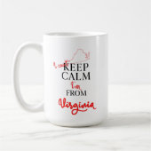 Ik kan Calm niet uit Virginia houden. Koffiemok (Links)