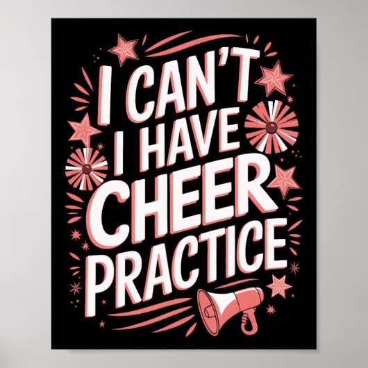 Ik kan cheerleadingtraining niet toejuichen poster (Voorkant)