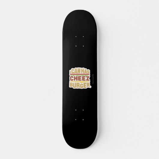 Ik kan Cheezburger hebben (schaduw) Persoonlijk Skateboard (Voorkant)