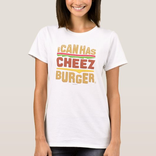 Ik kan Cheezburger hebben T-shirt (Voorkant)