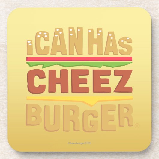 Ik kan Cheezburger Logo hebben Drankjes Onderzetter (Voorkant)