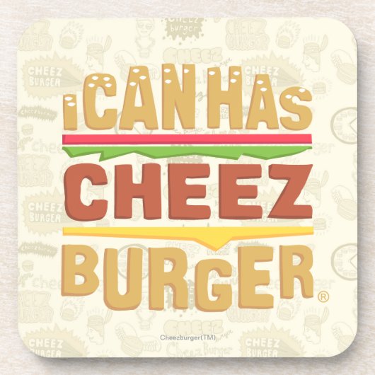 Ik kan Cheezburger Logo hebben Drankjes Onderzetter (Voorkant)