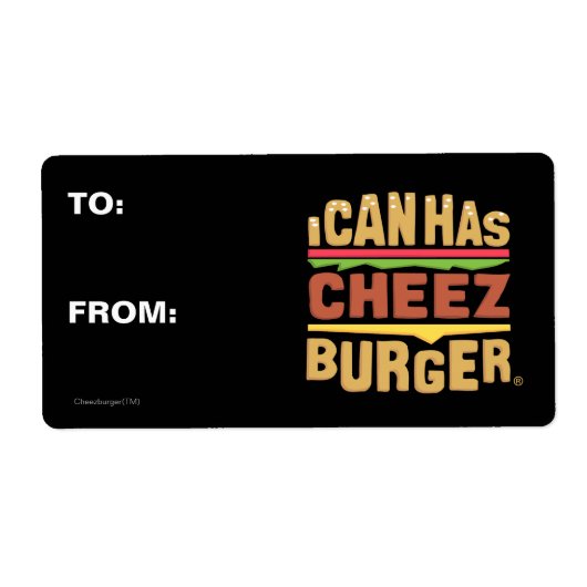 Ik kan Cheezburger Logo hebben Etiket (Voorkant)