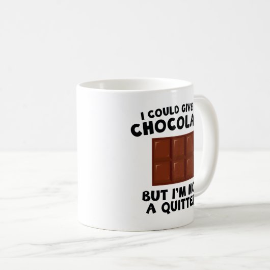 Ik kan Chocolade opgeven Koffiemok (Voorkant rechts)