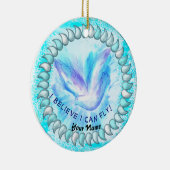 Ik kan Christelijk vliegen Keramisch Ornament (Rechts)