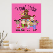 Ik kan clubs plakken figuren Poster twee (Keuken)