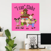 Ik kan clubs plakken figuren Poster twee (Thuiskantoor)