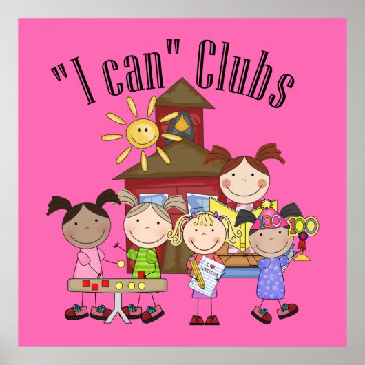 Ik kan clubs plakken figuren Poster twee (Voorkant)