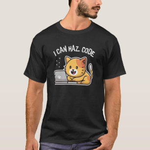 Ik kan Code Computer Kat Programmeur Kitten hebben T-shirt