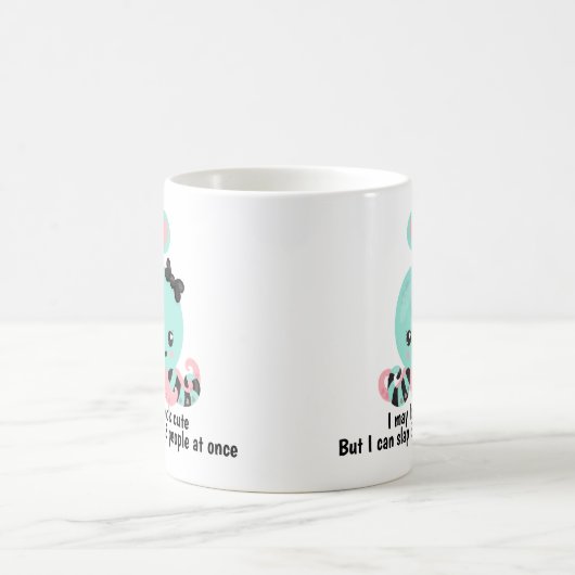 Ik kan Cute Slap 8 Mensen Funny Octopus bekijken Koffiemok (Center)