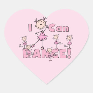 Ik kan dans T-shirts en cadeaus Hart Sticker