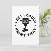 Ik kan dat afdrukken. bedankkaart (Staand voorkant)