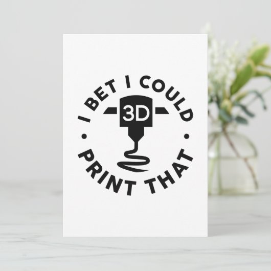 Ik kan dat afdrukken. bedankkaart (Staand voorkant)