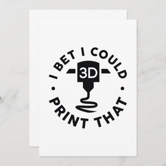 Ik kan dat afdrukken. bedankkaart (Voorkant / Achterkant)