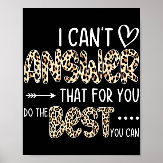 Ik kan dat niet beantwoorden omdat je het beste do poster (Voorkant)