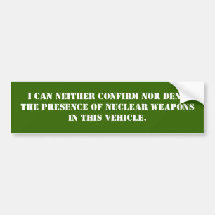 Ik kan de aanwezigheid van ... bumpersticker