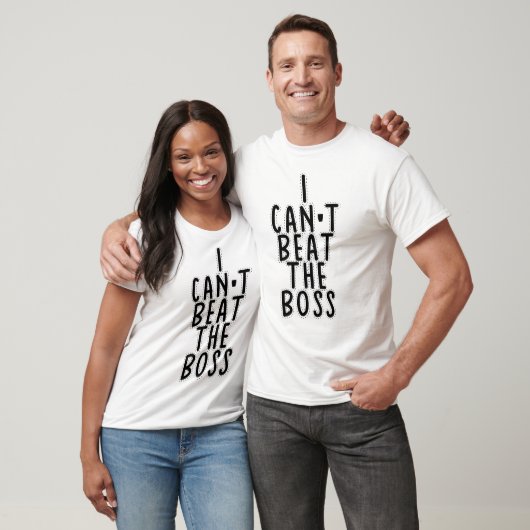 Ik kan de baas niet verslaan t-shirt (Unisex)