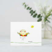 ik kan de hele dag van vreugde springen briefkaart (Staand voorkant)