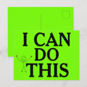 IK KAN DEZE positieve bemoedigende woorden DOEN Briefkaart (Voorkant / Achterkant)