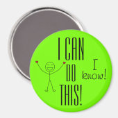 IK KAN DEZE positieve bemoedigende woorden schatti Magneet (Voorkant / Achterkant)