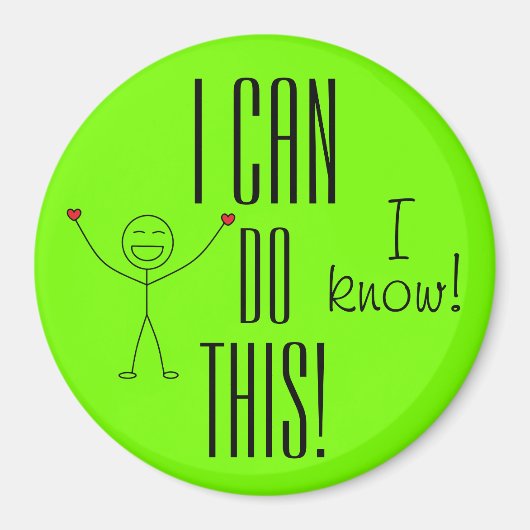 IK KAN DEZE positieve bemoedigende woorden schatti Magneet (Voorkant)