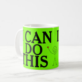 IK KAN DEZE positieve woorden INSPIRE DOEN Koffiemok