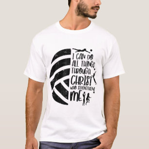 Ik kan dingen doen door Christus Volleyball Christ T-shirt