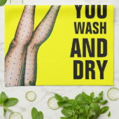 Ik kan dit niet doen - jij was & Dry Kitchen Towel Theedoek (Gevouwen)