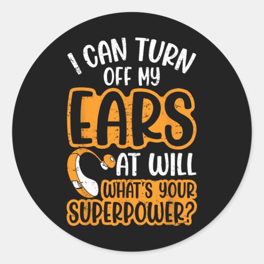 Ik kan een beschadigd hard cochleair implantaat ui ronde sticker (Voorkant)