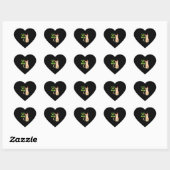 Ik kan een Brain Zombie Cat Shirt hebben Hart Sticker (Vel)