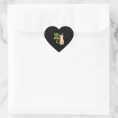 Ik kan een Brain Zombie Cat Shirt hebben Hart Sticker (Tas)