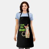 Ik kan een Brain Zombie Cat Shirt hebben Schort (Gedragen)