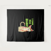 Ik kan een Brain Zombie Cat Shirt hebben Wandkleed (Voorkant (horizontaal))