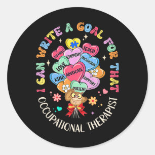 Ik kan een doel schrijven voor die ergotherapie of ronde sticker