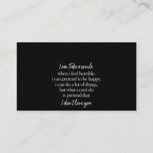 ik kan een glimlach doen alsof visitekaartje