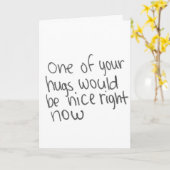 IK KAN EEN HUG VAN JE GEBRUIKEN, NU MISSING JE. KAART (Gele Bloem)