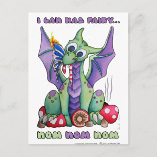 Ik kan een leuke baby draak van de NOM NOM Haz Fai Briefkaart