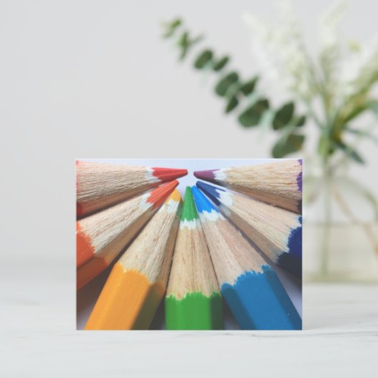Ik kan een regenboog maken briefkaart (Staand voorkant)