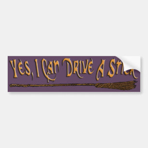 Ik kan een stickshift rijden bumpersticker