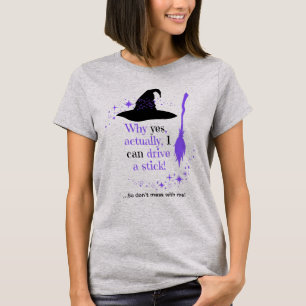 Ik Kan Een Stok Halloween T-Shirt Rijden