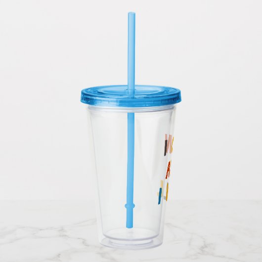 Ik kan en ik zal acryl drinkbeker (Rechts)