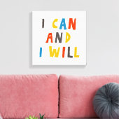Ik kan en ik zal canvas afdruk (Insitu (Woonkamer))