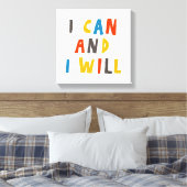 Ik kan en ik zal canvas afdruk (Insitu (Slaapkamer))