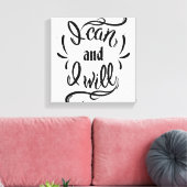 Ik kan en ik zal canvas afdruk (Insitu (Woonkamer))