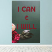 Ik kan en ik zal Canvas Print (Insitu (Houten vloer))