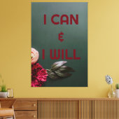 Ik kan en ik zal Canvas Print (Insitu (Woonkamer))